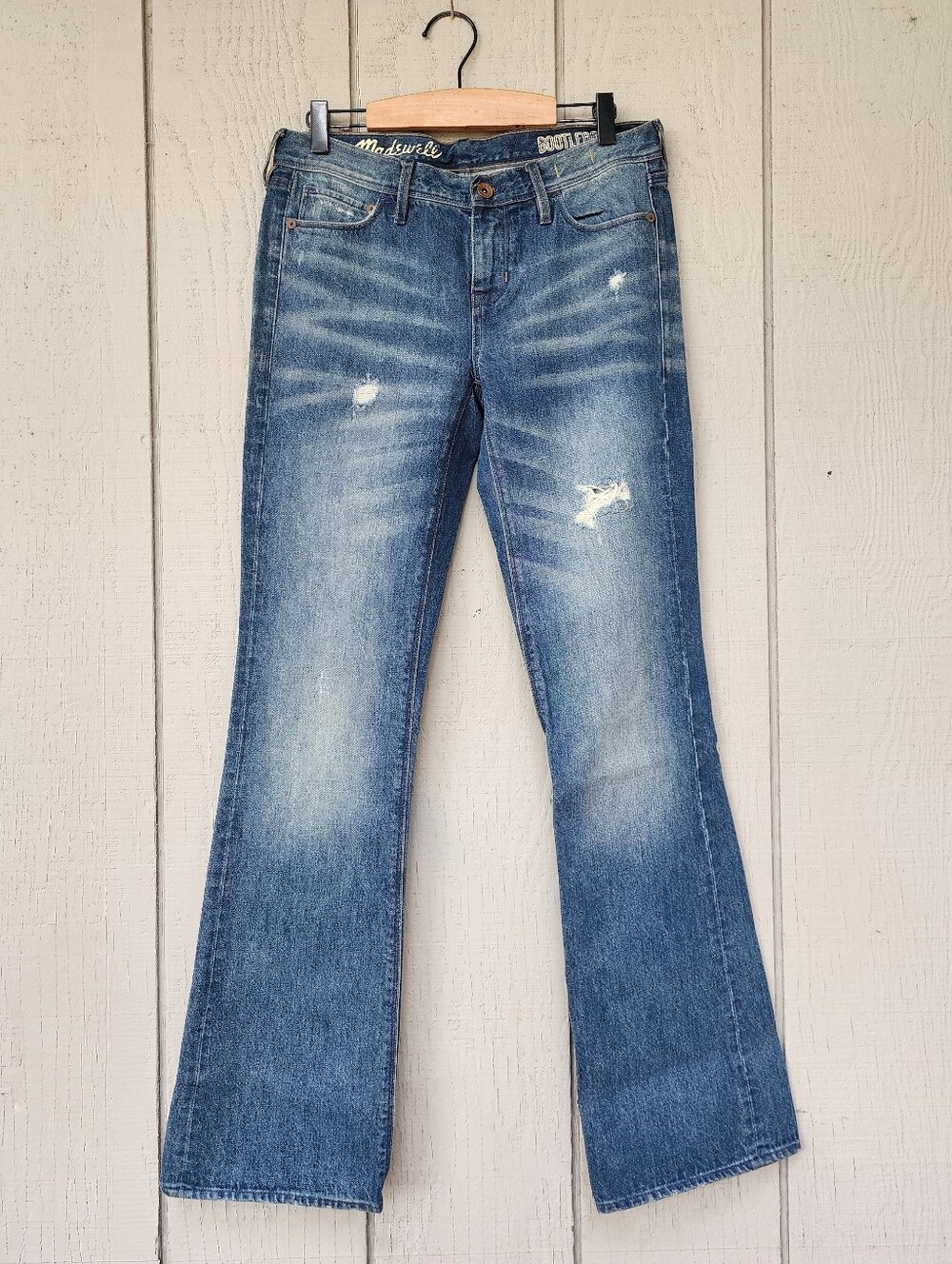 Madewell Y2K Bootlegger Distressed Cotton Jeans Sz 25
